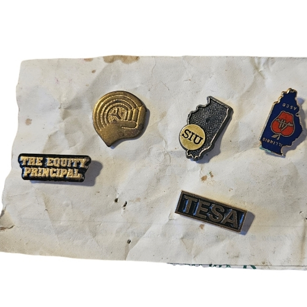 Lot 5 Pieces Pin Set Illinois USA Themed Assorted Designs